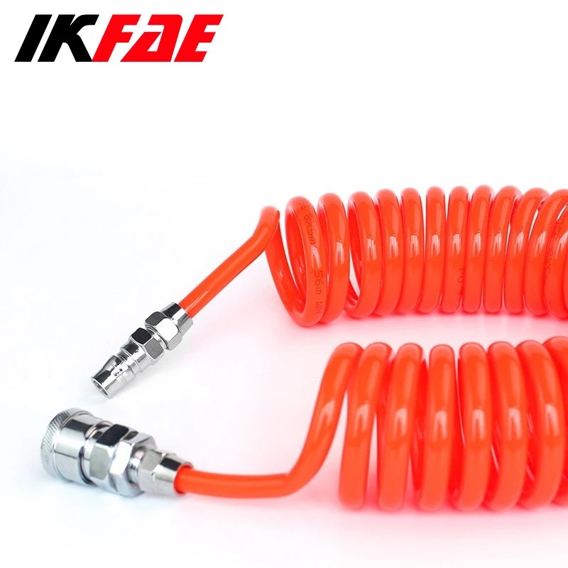 Yüksek Basınçlı Temizleme Tabancası Tüpü 8*5mm JP Bağlantısı Geri Çekilebilir Hortum Pu Kompresör Hava Hortumu Hava Toz Toplayıcı Üfleme Yaylı Tüp - AliExpress - Görsel 4