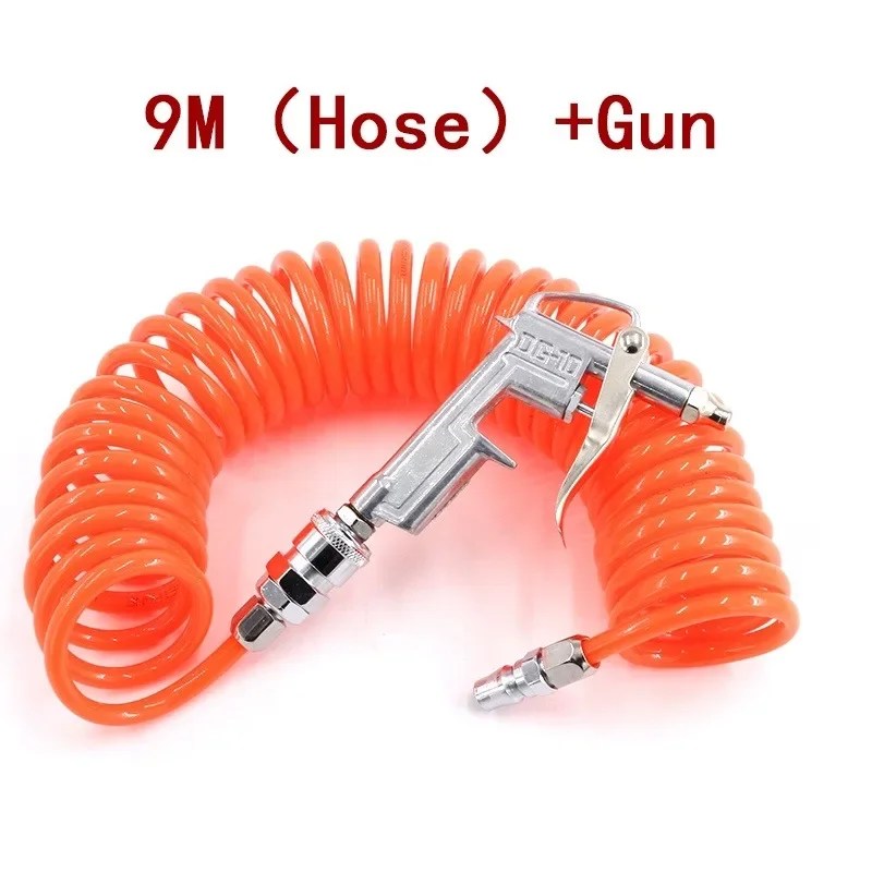 Yüksek Basınçlı Temizleme Tabancası Tüpü 8*5mm JP Bağlantısı Geri Çekilebilir Hortum Pu Kompresör Hava Hortumu Hava Toz Toplayıcı Üfleme Yaylı Tüp - AliExpress - Görsel 8