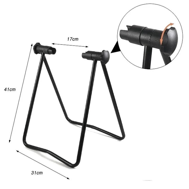 Evrensel katlanabilir bisiklet bisiklet vitrin rafı üçgen tekerlek göbeği tamir standı KickStand dikey park bisikleti aksesuarları - AliExpress