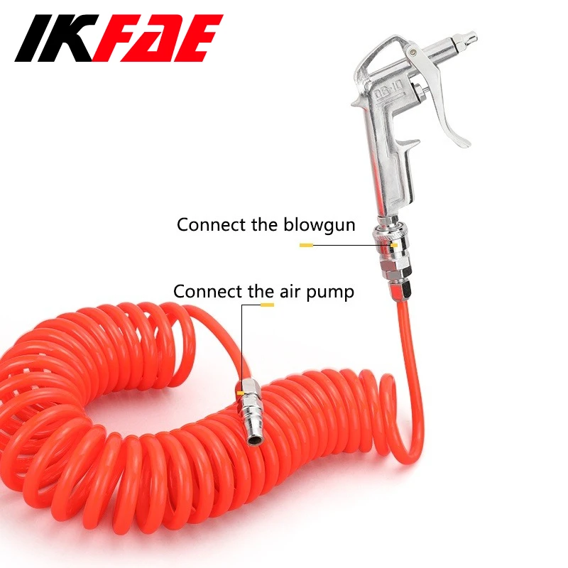 Yüksek Basınçlı Temizleme Tabancası Tüpü 8*5mm JP Bağlantısı Geri Çekilebilir Hortum Pu Kompresör Hava Hortumu Hava Toz Toplayıcı Üfleme Yaylı Tüp - AliExpress