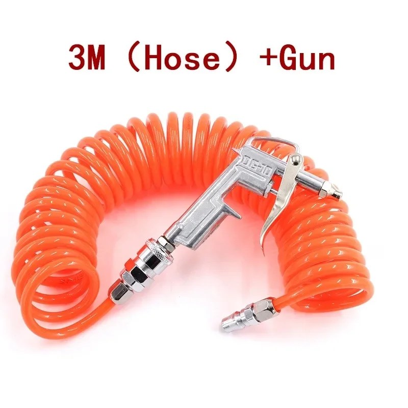 Yüksek Basınçlı Temizleme Tabancası Tüpü 8*5mm JP Bağlantısı Geri Çekilebilir Hortum Pu Kompresör Hava Hortumu Hava Toz Toplayıcı Üfleme Yaylı Tüp - AliExpress - Görsel 10