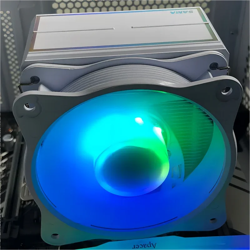 SAMA KA450DW RGB CPU HAVA SOĞUTUCU 9cm PWM Fan 4 bakır ısı boruları AMD/Intel evrensel bilgisayar soğutma radyatörü beyaz