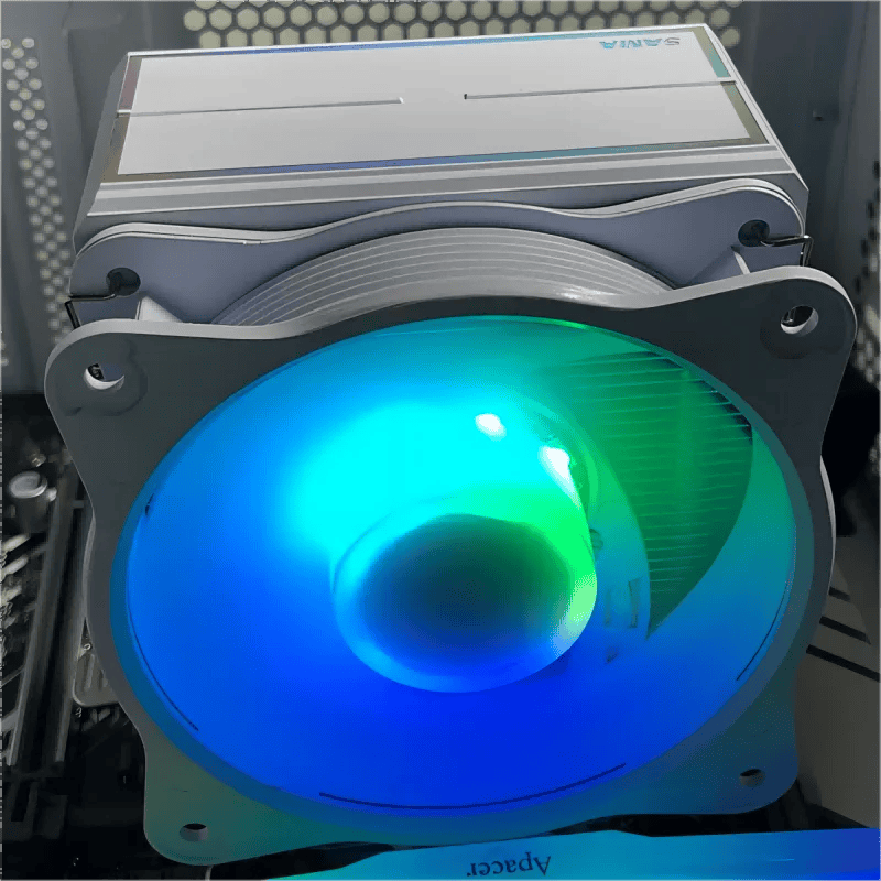 SAMA KA450DW RGB CPU HAVA SOĞUTUCU 9cm PWM Fan 4 bakır ısı boruları AMD/Intel evrensel bilgisayar soğutma radyatörü beyaz - Görsel 4