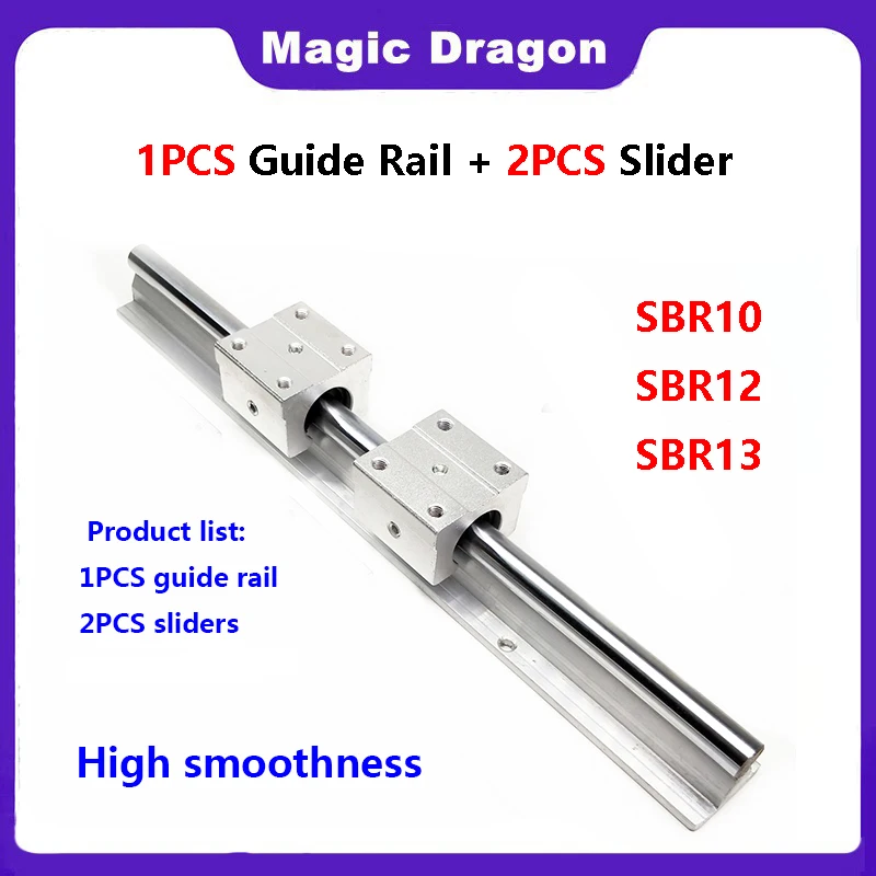 SBR lineer ray SBR10 SBR12 SBR13 uzunluğu 200-1000mm 1 adet lineer kılavuz SBR10 veya SBR12 + 2 adet SBR10UU veya SBR12UU blokları CNC bölümü için