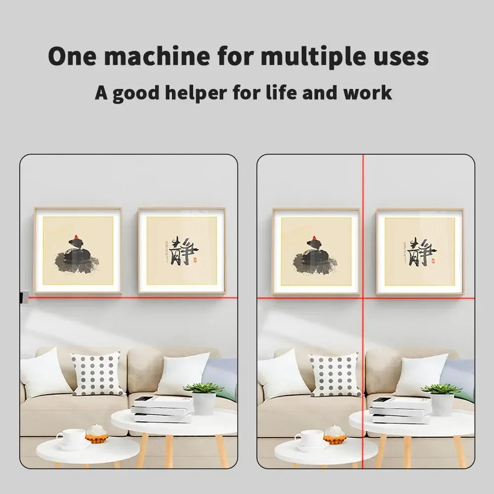 SHAHE 2 In 1 lazer seviyesi dijital İnklinometre lazer İletki açı cetvel tip-c şarj edilebilir lazer ölçüm aracı - Görsel 5