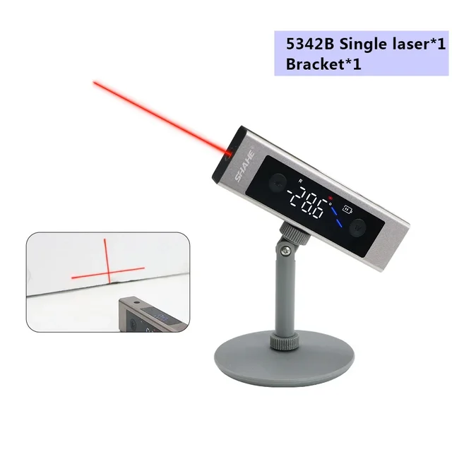 SHAHE 2 In 1 lazer seviyesi dijital İnklinometre lazer İletki açı cetvel tip-c şarj edilebilir lazer ölçüm aracı