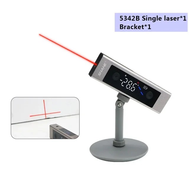 SHAHE 2 In 1 lazer seviyesi dijital İnklinometre lazer İletki açı cetvel tip-c şarj edilebilir lazer ölçüm aracı - Görsel 8