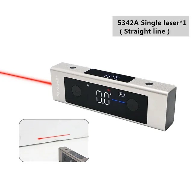SHAHE 2 In 1 lazer seviyesi dijital İnklinometre lazer İletki açı cetvel tip-c şarj edilebilir lazer ölçüm aracı - Görsel 11