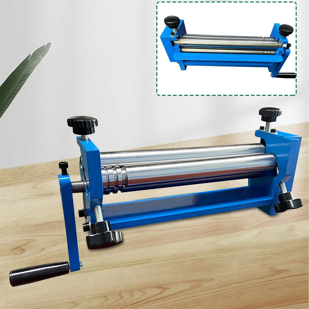 SJ300 üç rulo dairesel bükme makinesi manuel plaka bükme makinesi haddeleme makinesi 300mm