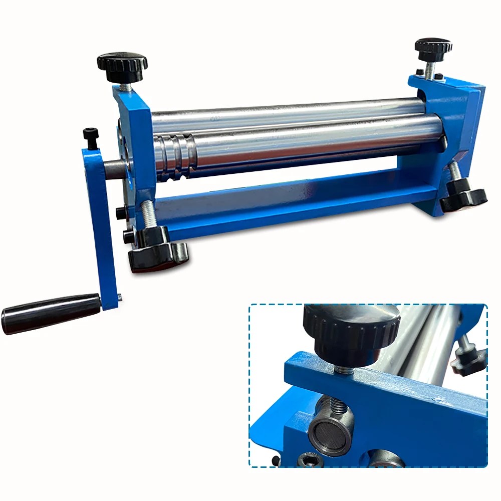 SJ300 üç rulo dairesel bükme makinesi manuel plaka bükme makinesi haddeleme makinesi 300mm - Görsel 4
