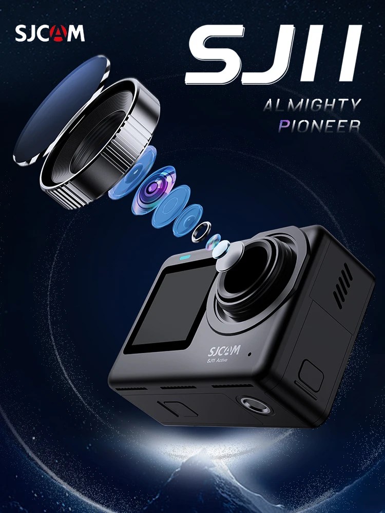 SJCAM amiral gemisi SJ11 aktif eylem kamera 4K 2.33 "dokunmatik ekran su geçirmez 5G WiFi aktif HDR Video eylem kamera kamera spor