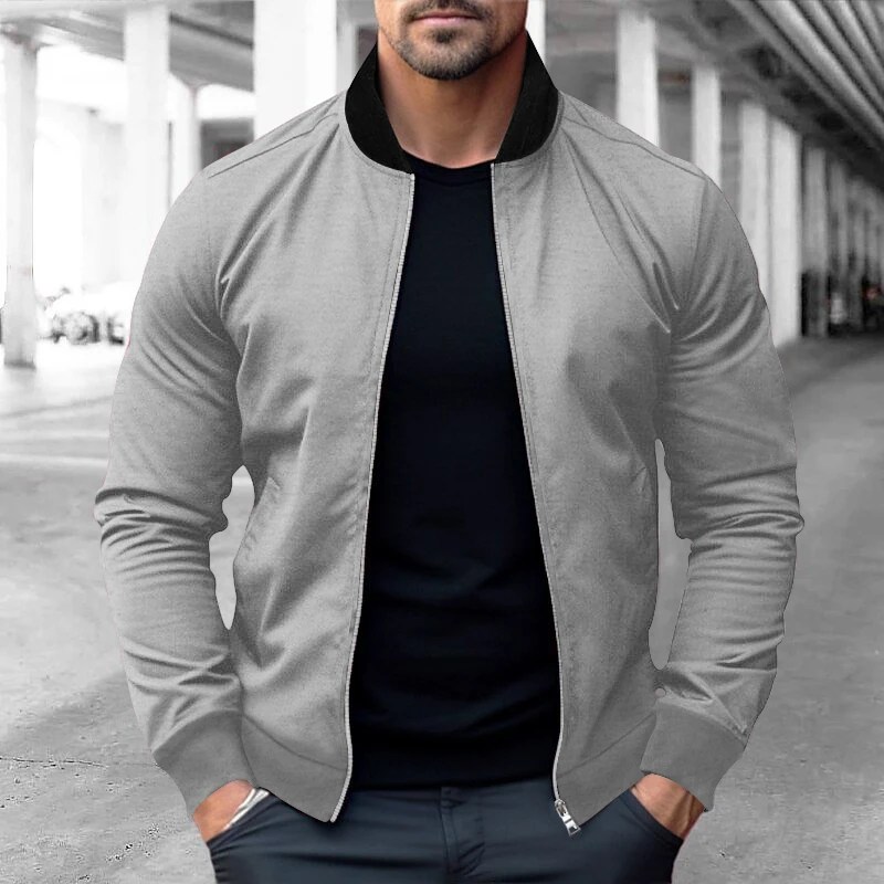 Saf renk erkek bombacı ceket adam rahat Streetwear Hip Hop fermuar mont moda erkekler beyzbol üniforma Aviator ceketler giyim