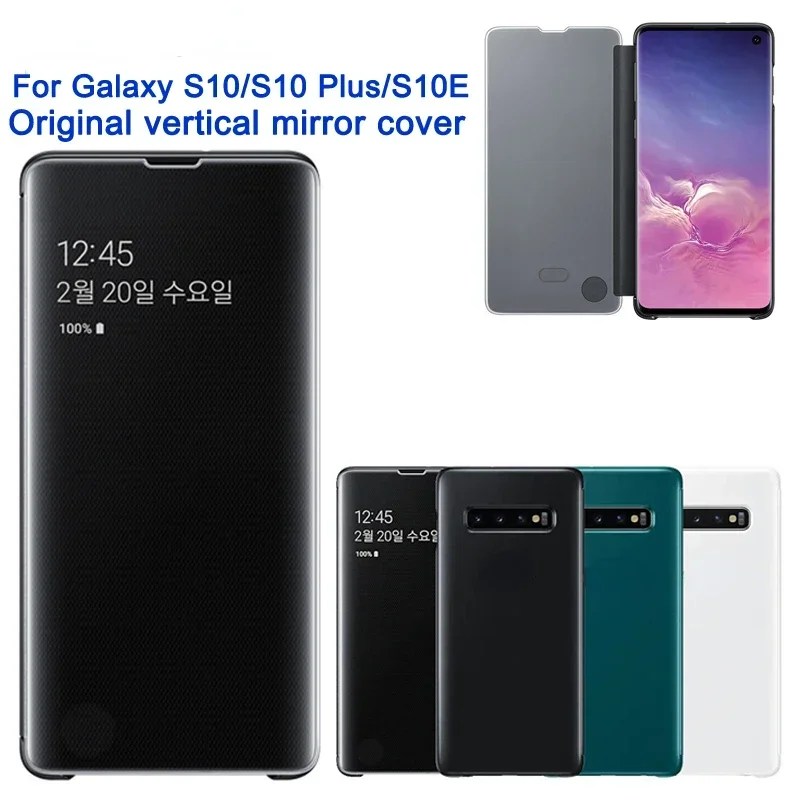Samsung S10 için akıllı görünüm kapak ayna Clear View kapak telefon kılıfı için S10E G9700 S10 artı SM-G970F Rouse İnce Flip Case