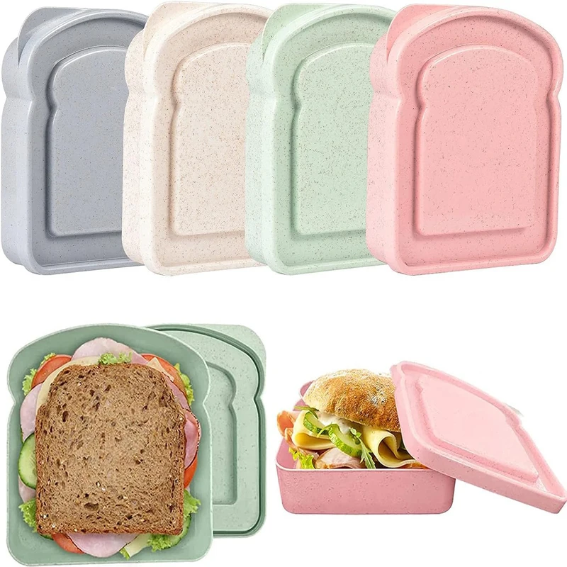 Sandviç konteynerler yemek kabı tost depolama kapaklı kutu taşınabilir gıda saklama kutusu kullanımlık mikrodalga yemek kabı sandviç durumda