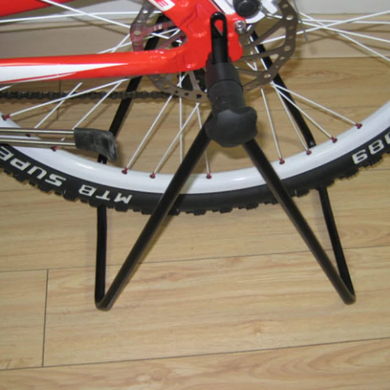 Evrensel katlanabilir bisiklet bisiklet vitrin rafı üçgen tekerlek göbeği tamir standı KickStand dikey park bisikleti aksesuarları - AliExpress
