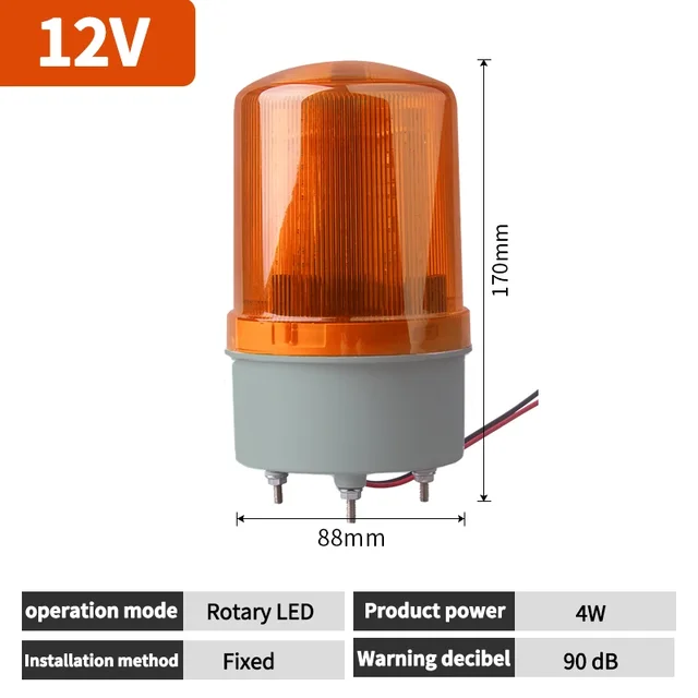 Ses ve ışık alarmı alarmı yanıp sönen ışık 1101J entegre sinyal uyarı lambası 12v24v380v 380v dönen strobe alarmı