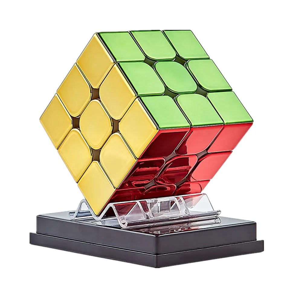 Siklon erkek galvanik süreci manyetik 3x3 sihirli küp profesyonel SpeedCube Cubo Magico bulmaca oyuncak çocuk çocuklar için hediye
