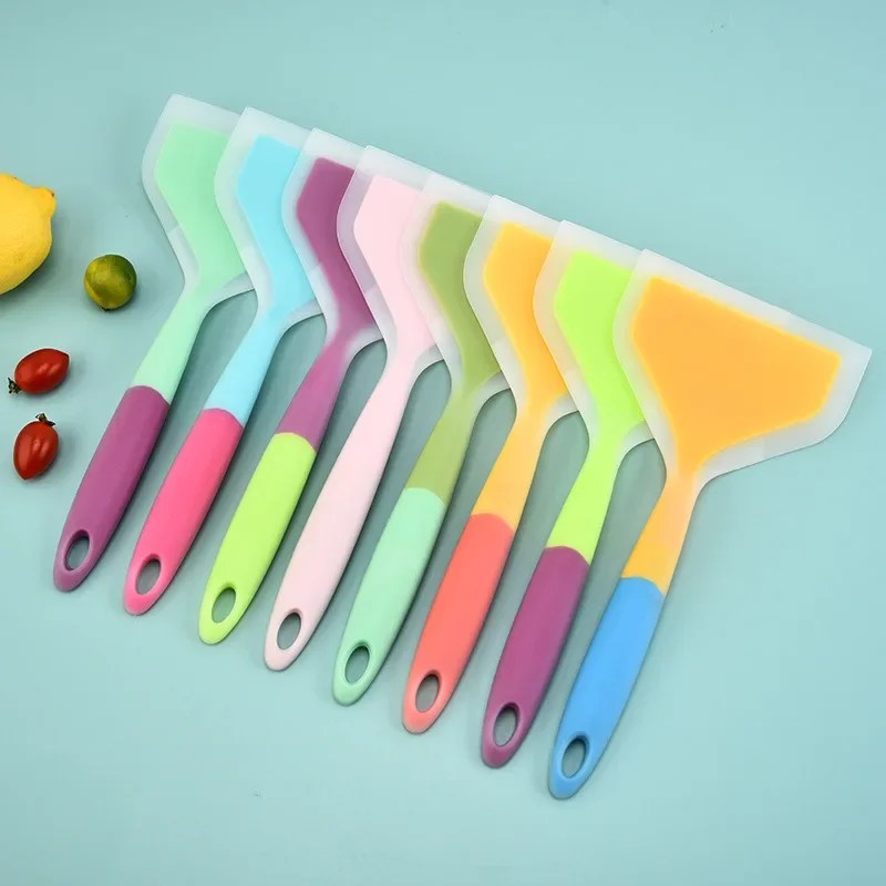 Silikon Spatula mutfak pişirme kapları sığır eti yumurta mutfak kazıyıcı geniş Pizza kürek yapışmaz Spatula pişirme araçları - Görsel 3