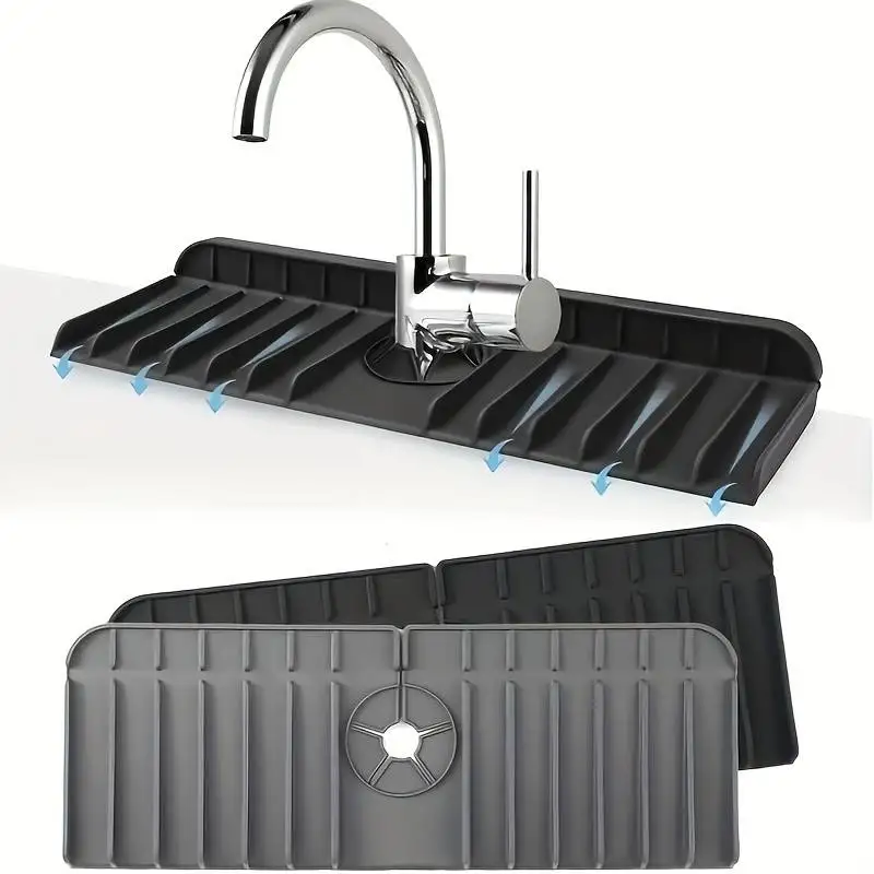 Silikon musluk Mat çanak sabun sünger tutucu mutfak lavabo, mutfak tezgah kurutma Mat banyo mutfak lavabo sıçrama bekçi