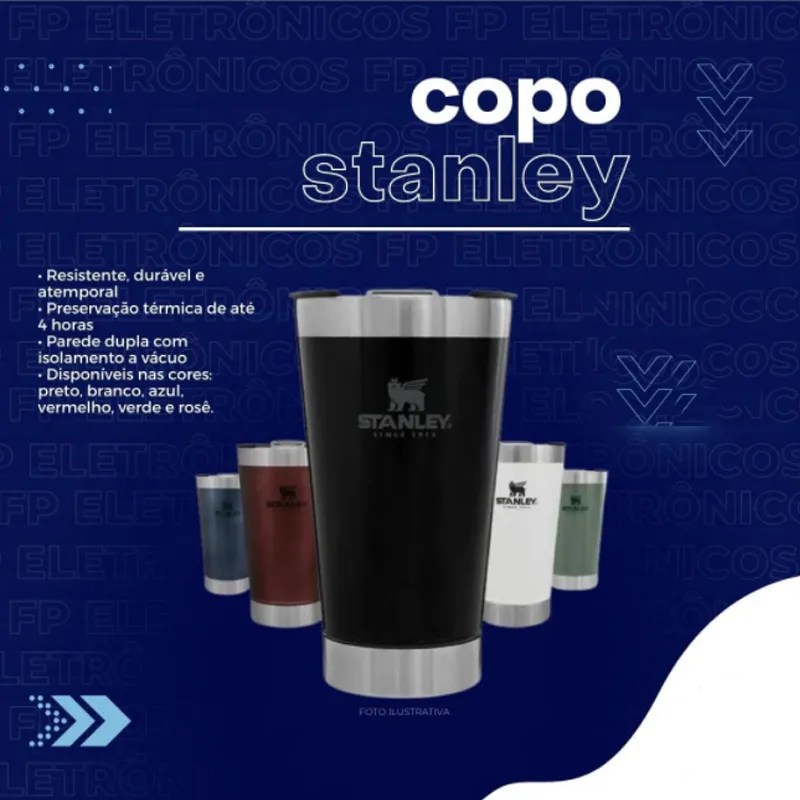 Soğuk sıcak su bira için Stanlyey 473ml termos kupa bira paslanmaz çelik termos vakum yalıtımlı kahve kupa Cafe Copo Termico - Görsel 5