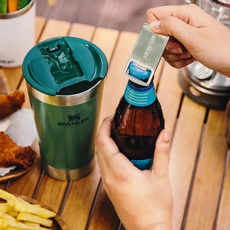 Soğuk sıcak su bira için Stanlyey 473ml termos kupa bira paslanmaz çelik termos vakum yalıtımlı kahve kupa Cafe Copo Termico - Görsel 6