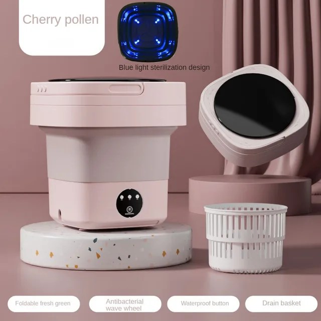 Spin kurutma makinesi otomatik Mini iç çamaşırı çorap ile taşınabilir katlanabilir çamaşır makinesi santrifüj 8L ile 110v/220V çamaşır makinesi - Görsel 11
