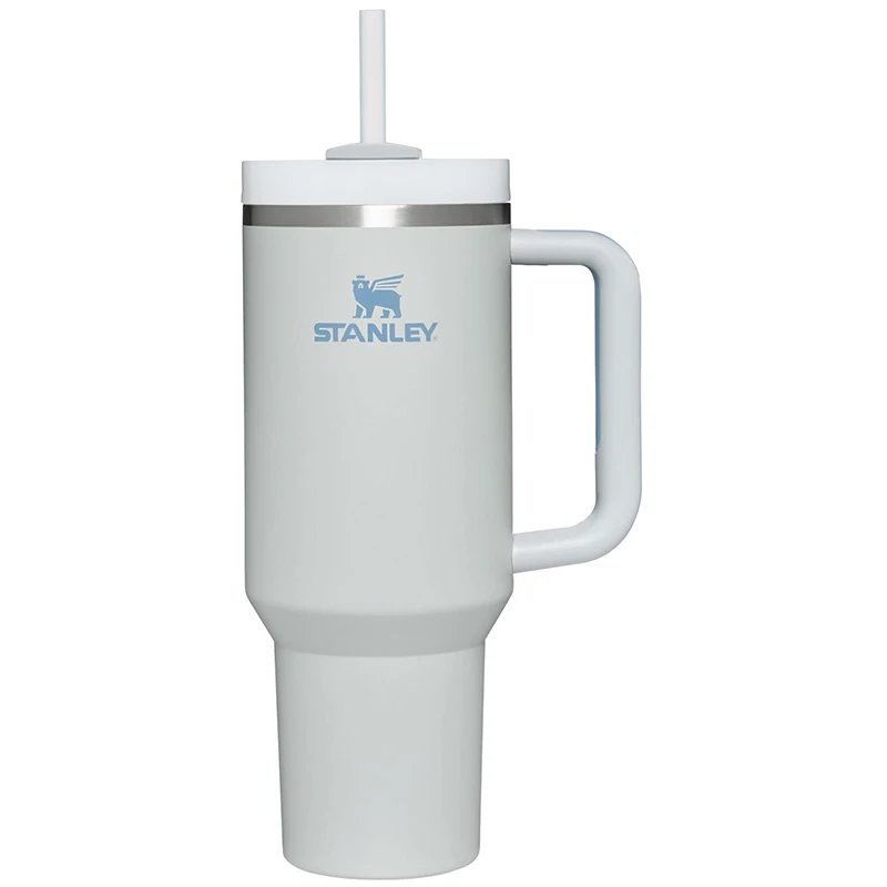 Stanely 40 oz Tumbler kolu kapak saman büyük kapasiteli vakum seyahat kupa açık araba su şişesi çift vakum buz çubuğu fincan