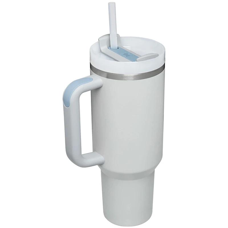 Stanely 40 oz Tumbler kolu kapak saman büyük kapasiteli vakum seyahat kupa açık araba su şişesi çift vakum buz çubuğu fincan