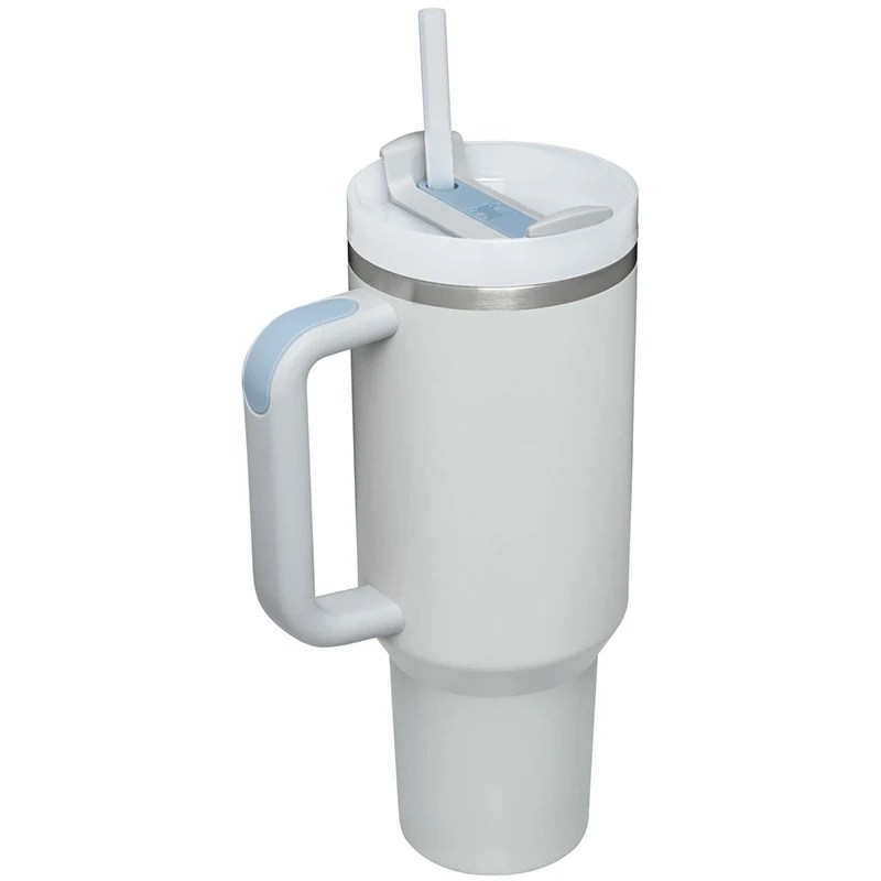 Stanely 40 oz Tumbler kolu kapak saman büyük kapasiteli vakum seyahat kupa açık araba su şişesi çift vakum buz çubuğu fincan - Görsel 3