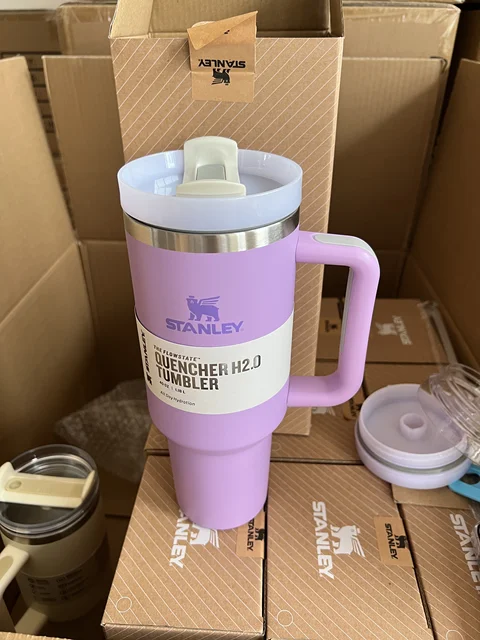 Stanely 40 oz Tumbler kolu kapak saman büyük kapasiteli vakum seyahat kupa açık araba su şişesi çift vakum buz çubuğu fincan - Görsel 11
