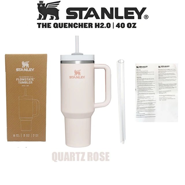 Stanely 40 oz Tumbler kolu kapak saman büyük kapasiteli vakum seyahat kupa açık araba su şişesi çift vakum buz çubuğu fincan - Görsel 12