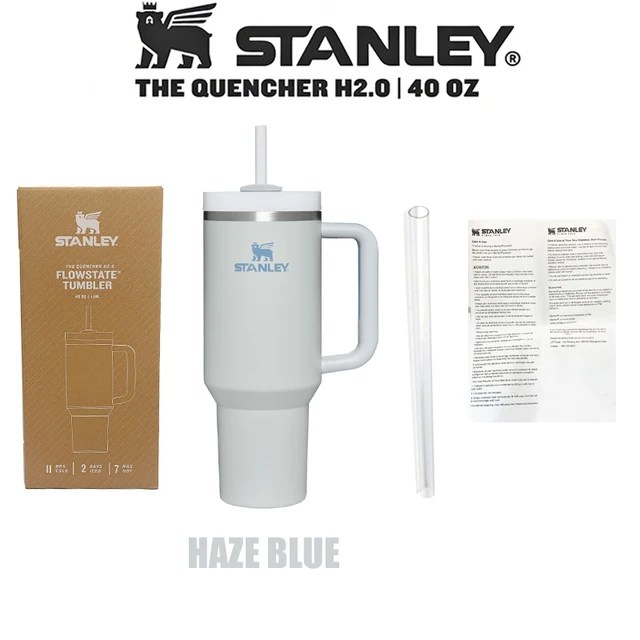 Stanely 40 oz Tumbler kolu kapak saman büyük kapasiteli vakum seyahat kupa açık araba su şişesi çift vakum buz çubuğu fincan - Görsel 15