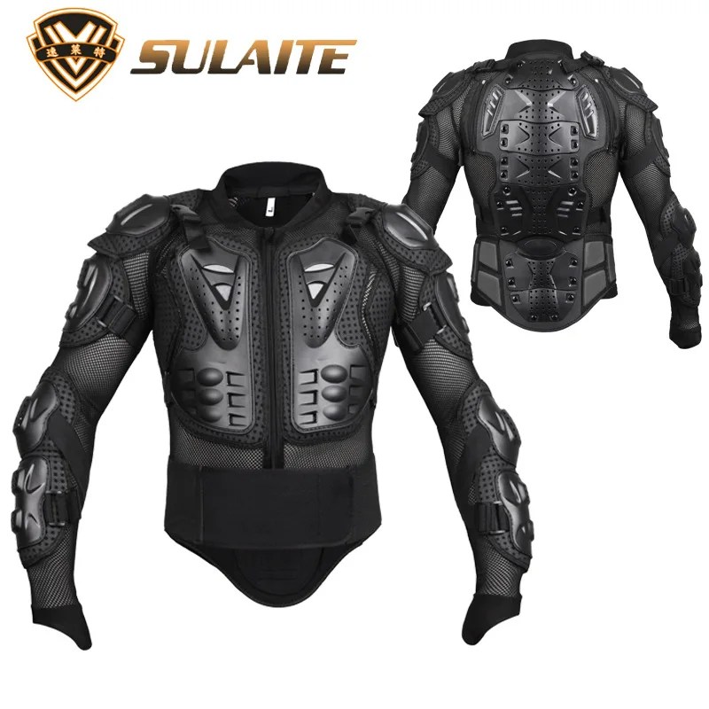 Sulaite motosiklet vücut zırhı erkekler motosikletçi ceket zırh yaz yokuş aşağı Moto yarış ceketi giyim PE kabuk koruma