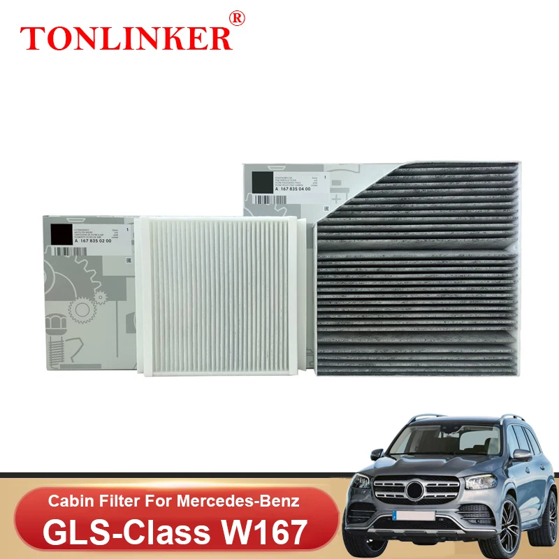 TONLINKER kabin filtresi Mercedes Benz CLASS sınıf X167 2019 2020 2021 2022 400400d 450 580 600 63 4MATIC araba aksesuarları mal
