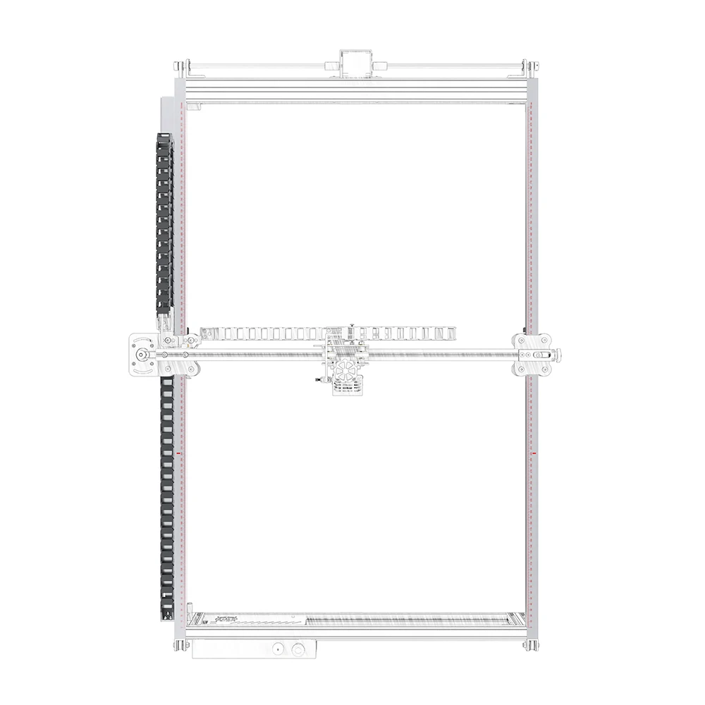 TWOTREES TS2 lazer gravür boyutu 780x450mm uzatma kiti lazer oyma makinesi yükseltme kiti DIY uzatma kiti alüminyum çerçeve