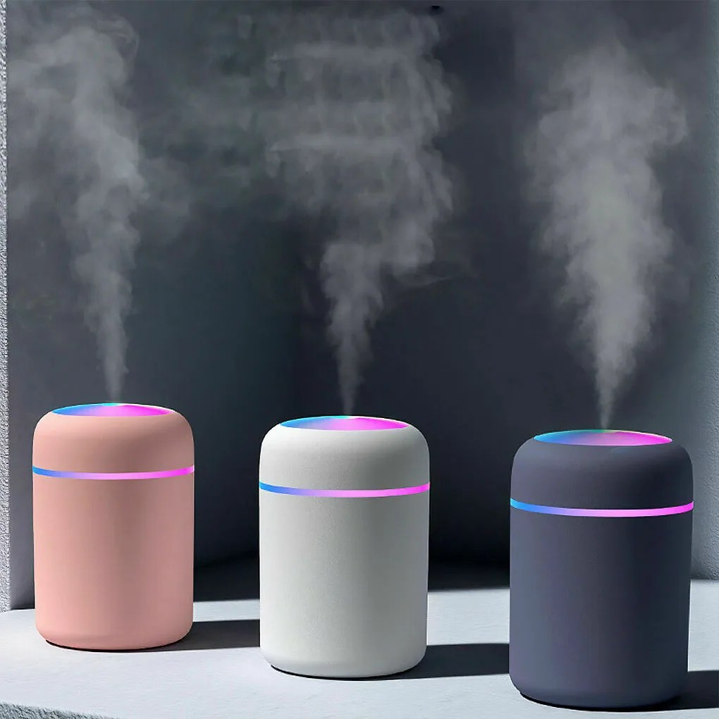 Taşınabilir hava nemlendirici 300ml ultrasonik aromalı uçucu yağ difüzör USB serin Mist Maker arıtma aromaterapi araba ev için