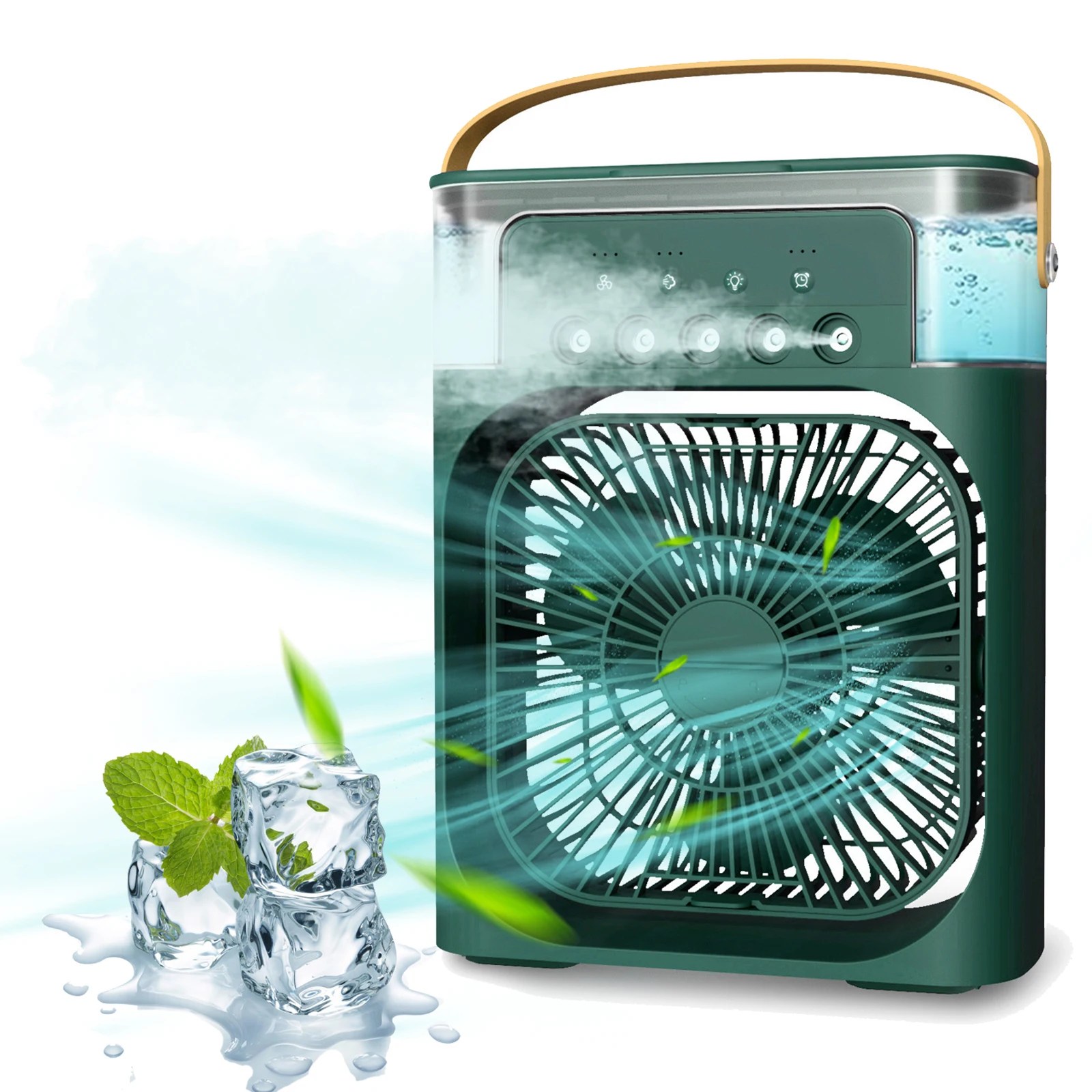 Taşınabilir klima fanı 4 in 1 kişisel Mini soğutma spreyli Fan küçük Aircon nemlendirici masa fanı ev ofis odası için