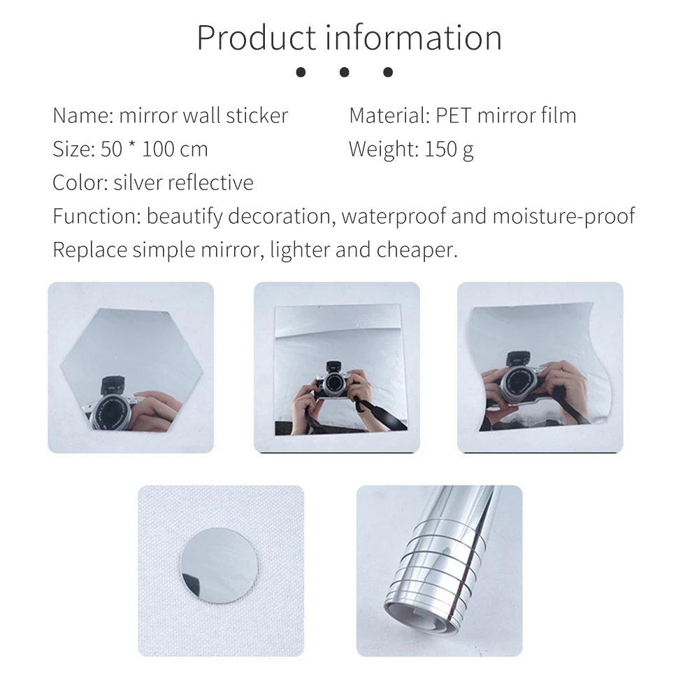 Tam vücut aynalar 0.5-5m yumuşak Pet Diy ayna duvar Sticker kendinden yapışkanlı ayna oturma odası banyo dekorasyon