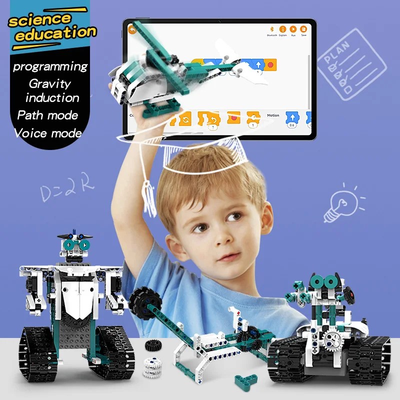 Teknik akıllı Robot K96131 APP uzaktan kumanda yapı taşları tuğla programlama USB hediye setleri oyuncaklar inşaat çocuklar - Görsel 2