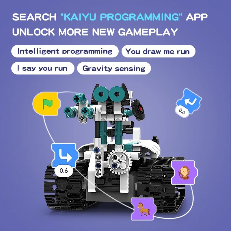 Teknik akıllı Robot K96131 APP uzaktan kumanda yapı taşları tuğla programlama USB hediye setleri oyuncaklar inşaat çocuklar - Görsel 3