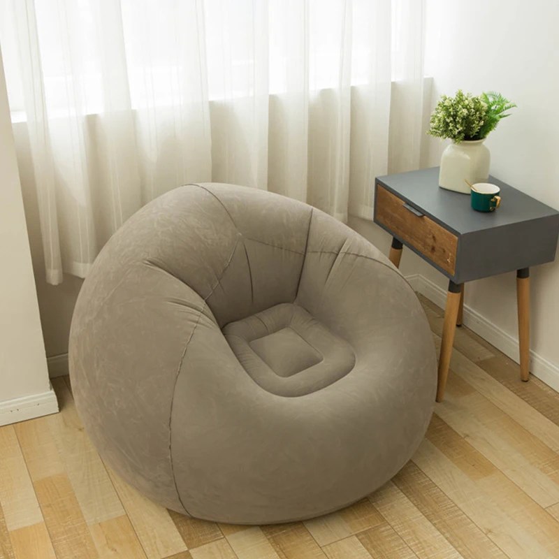 Tembel şişme Sofa sandalyeler kalınlaşmış PVC şezlong koltuk Tatami fasulye torbası kanepeler oturma odası için dinlenme koltuğu mobilya sandalyeler