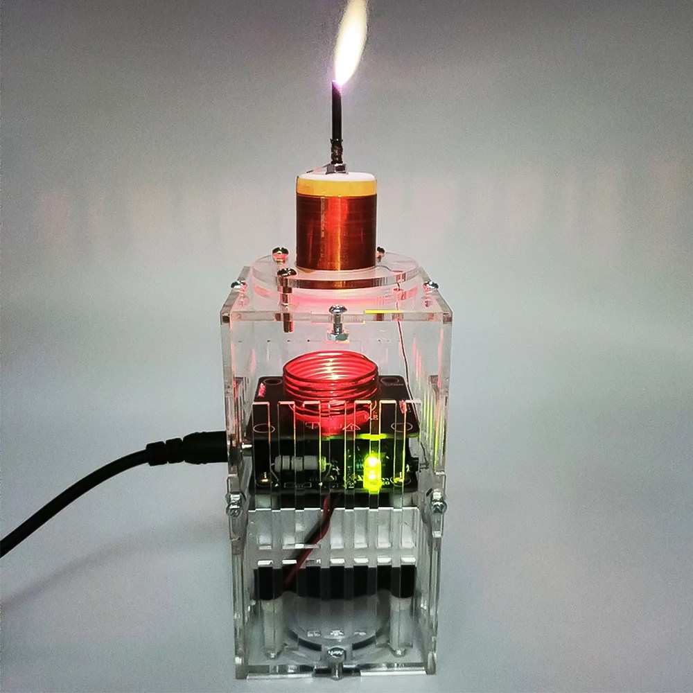 Tesla bobini yüksek frekans HFSSTC elektronik mum plazma alev DC 36V-40V teknolojisi deneysel DIY Model beyin kitleri