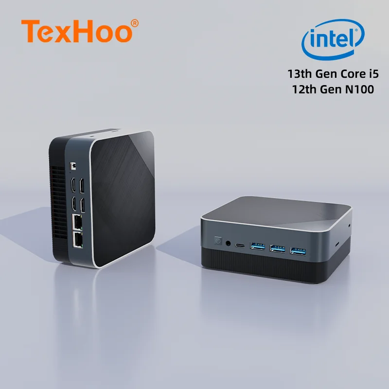 TexHoo Mini PC Intel Celeron N100 CORE i3 i5 AMD Ryzen 7 5700 Ryzen 5 NUC NUC masaüstü oyun bilgisayarı DDR4 wifiwifi5 BT4.2