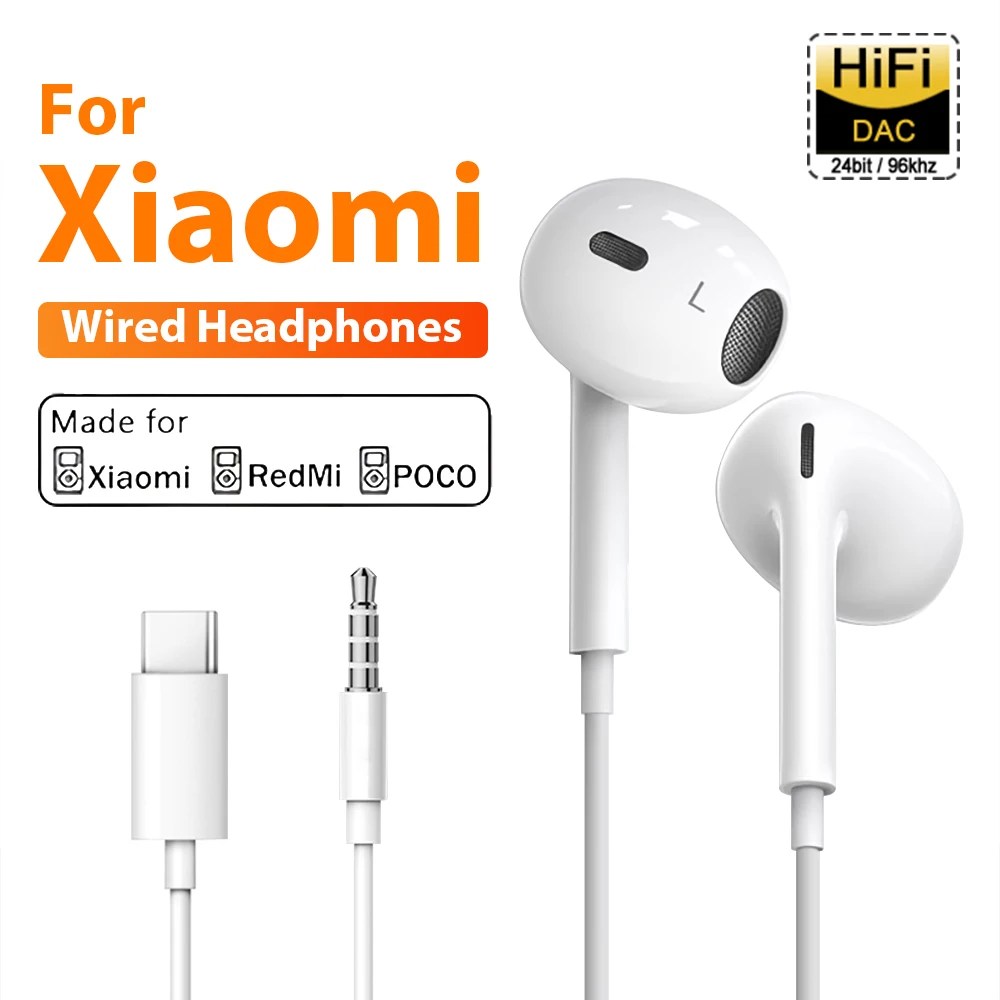 Tip C Xiaomi Mi için kablolu kulaklık 13 12 11 Pro Ultra Lite 3.5MM kulaklık Redmi Poco Huawei Samsung kulaklık kulaklık aksesuarları