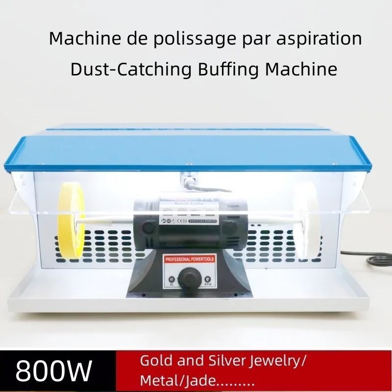 Toz toplayıcı ile 110V/220V 800W parlatma makinesi parlatma taşlama motoru tezgah taşlama parlatıcı takı parlatıcı makinesi
