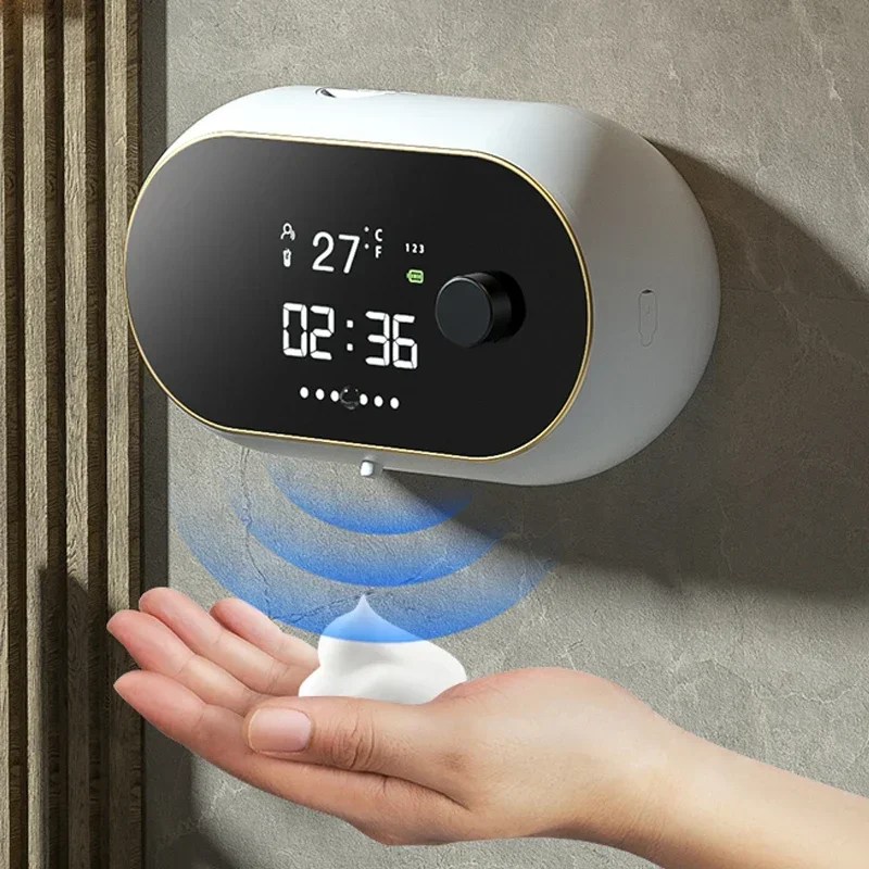 Tuvalet 450ML otomatik köpük sabun Disepenser akıllı sensör duvara monte el yıkama banyo için Touchless mutfak aksesuarları