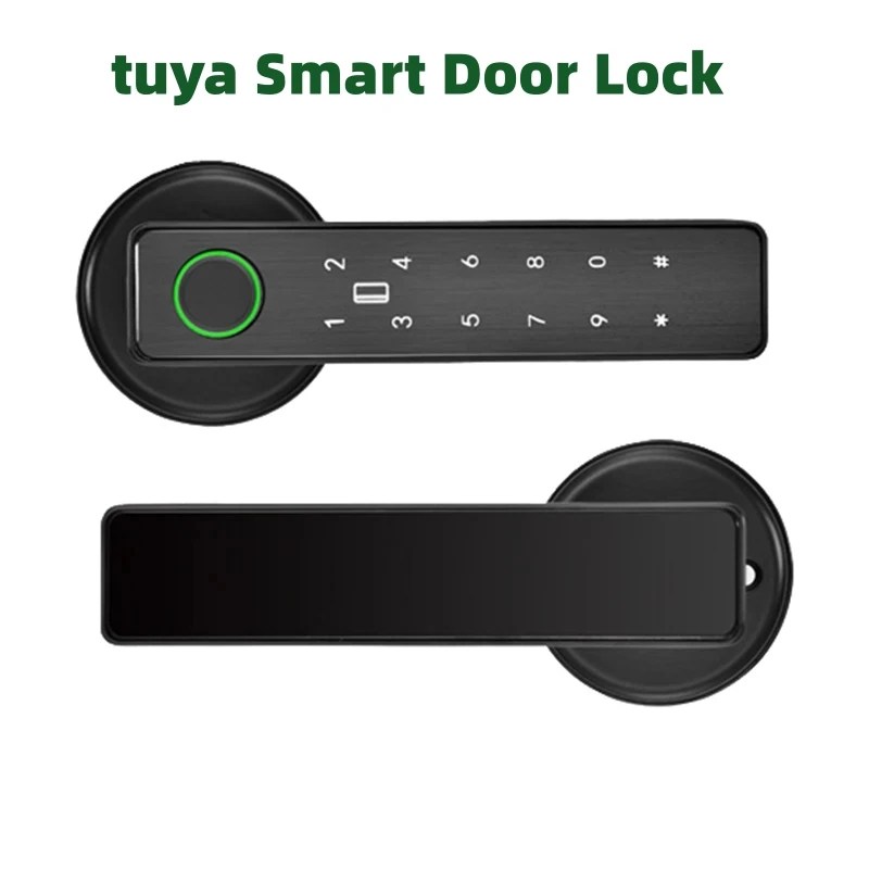 Tuya APP uzaktan kumanda Wifi elektronik akıllı kapı kilidi ile biyometrik kamera parmak izi akıllı kart şifre anahtar kilidini