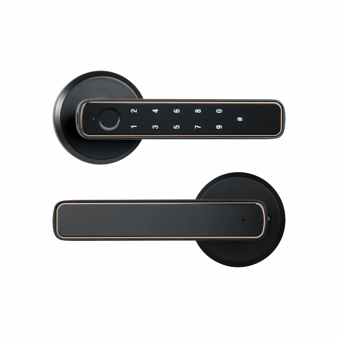 Tuya Bluetooth akıllı parmak izi kapı kilit şifre ile mekanik anahtar anahtarcı için ahşap kapı tek kolu Smartlife M4