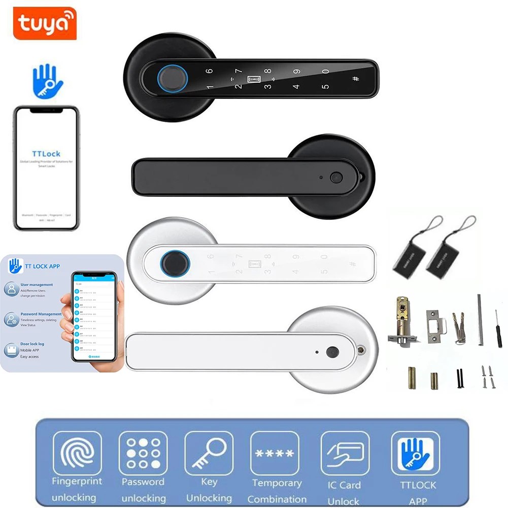 Tuya Wifi elektronik akıllı kapı kilidi biyometrik parmak izi soyunma Tuya APP uzaktan anahtarcı anahtarsız giriş dijital şifreli kilit