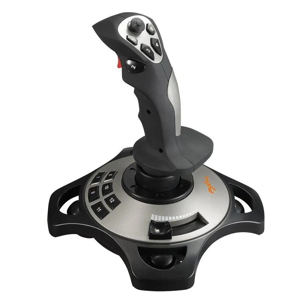 Uçuş simülatörü için Gamepad titreşim denetleyici USB kablolu oyun Joystick Joypad için PC/masaüstü oyun aksesuarları PXN-2113